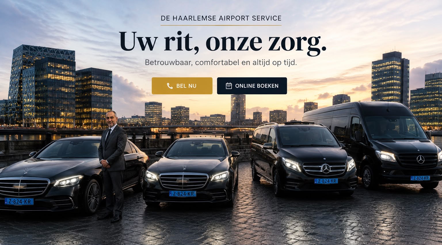 De Haarlemse Airport Service voertuigen
