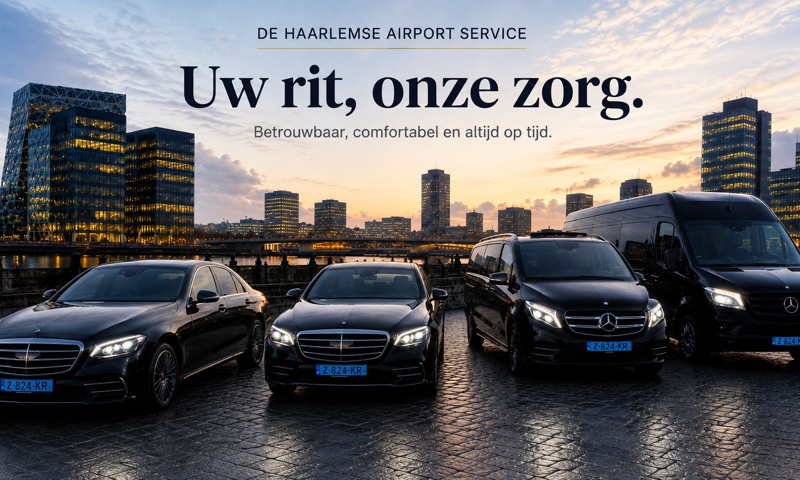 De Haarlemse Airport Service voertuigen